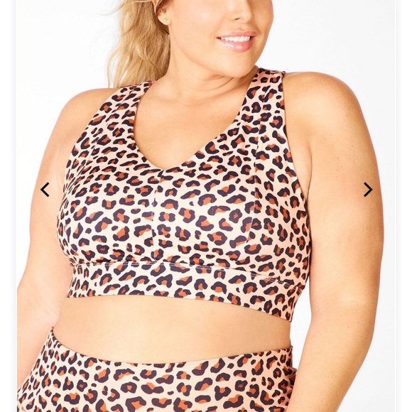 Fabletics Other - Fabletics Animal Leopard Print Sports Bra 1X